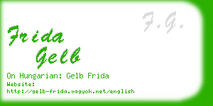 frida gelb business card